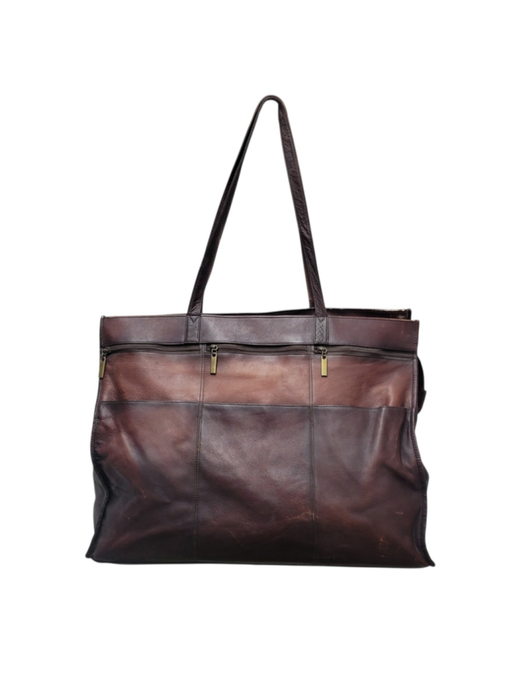 Columbia Made Genuine Leather Unbranded Adult Unisex Xtra Large Brown Dufflebag